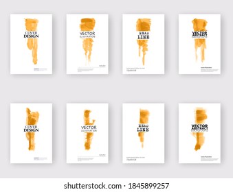 Minimal covers design. Cool paint brush. Vector illustration