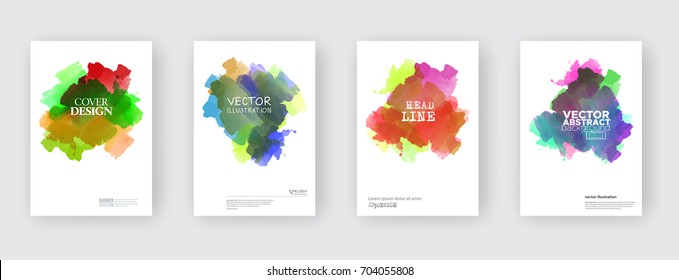 Minimal covers design. Cool paint elements.