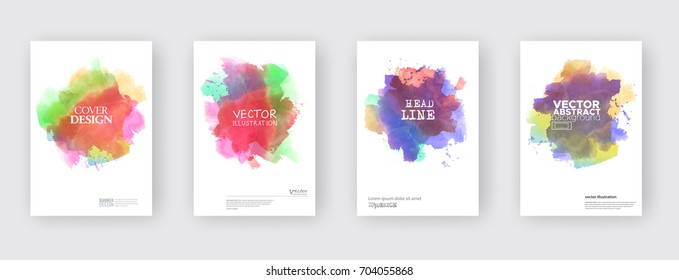 Minimal covers design. Cool paint elements.