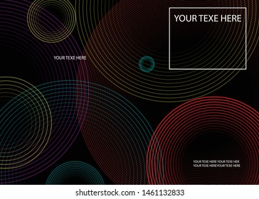 Minimal covers design Distribution circle Colour full Future Poster template