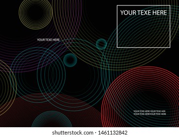 Minimal covers design Distribution circle Colour full Future Poster template