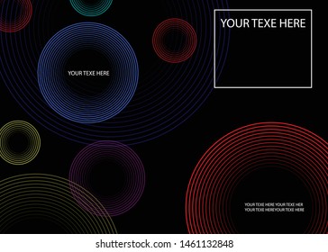 Minimal covers design Distribution circle Colour full Future Poster template