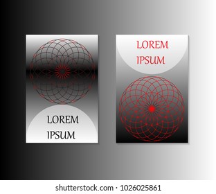 Minimal covers design. Flower of Life. Sacred Geometry. Mandala Symbol. Vector Illustration.