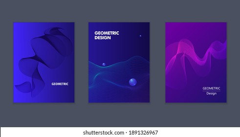 Diseño de cubiertas mínimas. Patrones geométricos futuros. Vector Eps10.