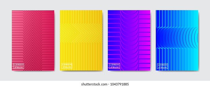 minimal covers design. geometric halftone. future cover template