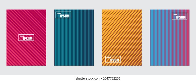 minimal covers design. geometric halftone. future cover template
