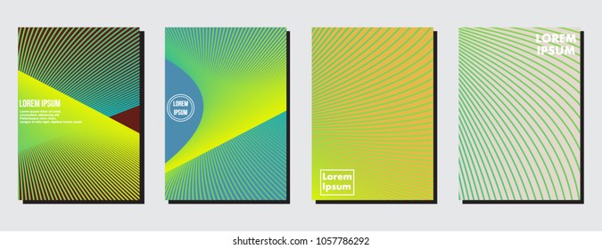minimal covers design. geometric halftone. future cover template