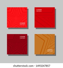 Minimal covers design. Geometric halftone gradients. Eps 8