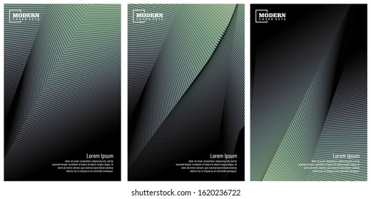 Minimal covers design. Geometric halftone gradients. 