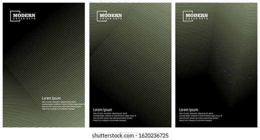 Minimal covers design. Geometric halftone gradients. 