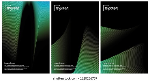 Minimal covers design. Geometric halftone gradients. 