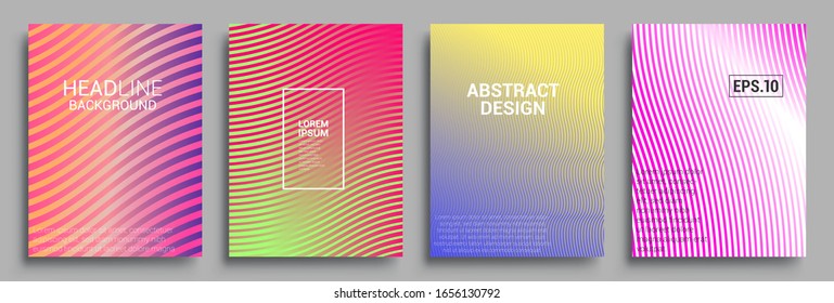 Minimale Deckengestaltung. Geometrische Halftongradienten. Vektorillustration-Illustration von hellen abstrakten Mustern mit Farbverlauf-Textur für minimales dynamisches Cover-Design.