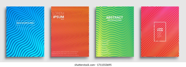 Minimale Deckengestaltung. Geometrische Halftongradienten.Vektorillustration-Illustration von hellen abstrakten Mustern mit Farbverlauf-Textur für minimales dynamisches Cover-Design.