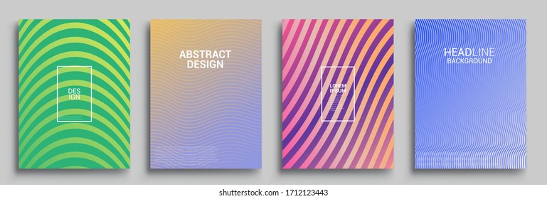 Minimale Deckengestaltung. Geometrische Halftongradienten.Vektorillustration-Illustration von hellen abstrakten Mustern mit Farbverlauf-Textur für minimales dynamisches Cover-Design.