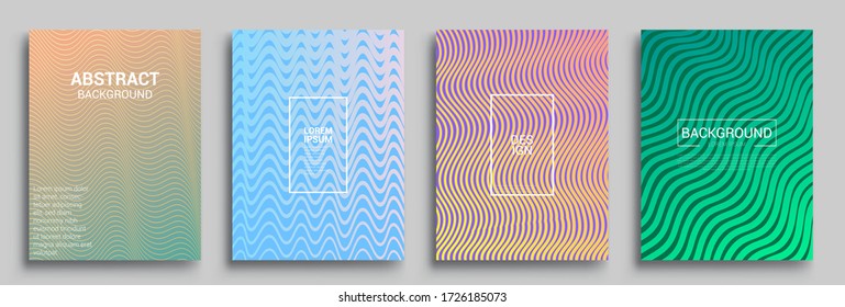 Diseño de cubiertas mínimas. Gradientes geométricos de medio tono. Ilustración vectorial de fondo de patrón abstracto de color brillante con textura de gradiente de línea para un diseño de cubierta dinámica mínimo.