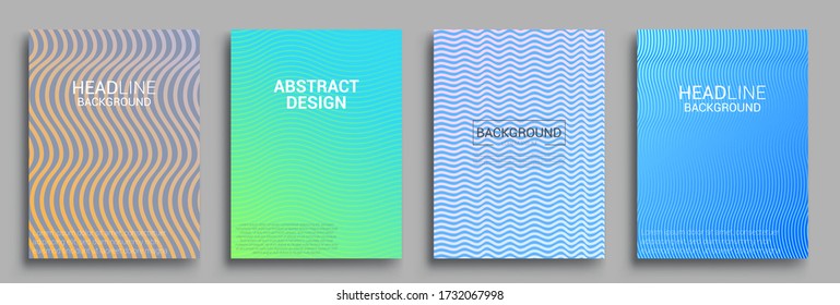 Diseño de cubiertas mínimas. Gradientes geométricos de medio tono. Ilustración vectorial de fondo de patrón abstracto de color brillante con textura de gradiente de línea para un diseño de cubierta dinámica mínimo.
