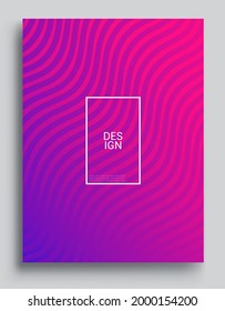 Minimal covers design. Geometric halftone gradients. Vector illustration of bright color abstract pattern background with line gradient texture for minimal dynamic cover design.