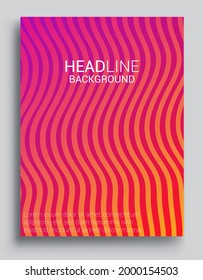 Diseño de cubiertas mínimas. Gradientes geométricos de medio tono. Ilustración vectorial de fondo de patrón abstracto de color brillante con textura de gradiente de línea para un diseño de cubierta dinámica mínimo.
