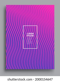 Minimal covers design. Geometric halftone gradients. Vector illustration of bright color abstract pattern background with line gradient texture for minimal dynamic cover design.