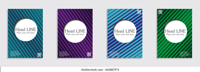 Minimal covers design. Geometric halftone gradients. Eps10 vector.
