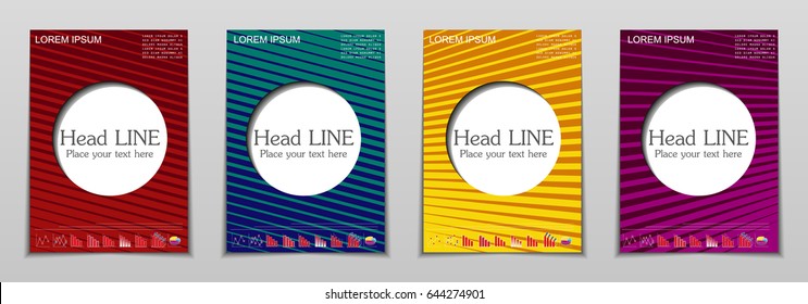 Minimal covers design. Geometric halftone gradients. Eps10 vector.