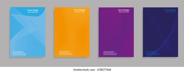 Minimal covers design. Geometric halftone gradients. Eps10 vector.