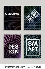 Minimal covers design. Geometric halftone gradients. Eps10 vector. Creative poster. Paper Size A5.