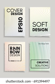 Minimal covers design. Geometric halftone gradients. Eps10 vector. Creative poster. Paper Size A5. Soft Flat Line design.