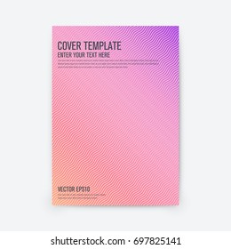 Minimal covers design. Geometric halftone gradients. Stock vector