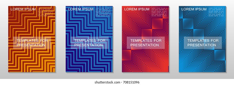 Minimal covers design. Geometric halftone gradients.