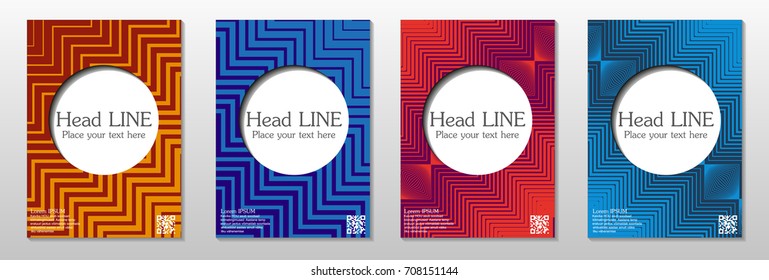 Minimal covers design. Geometric halftone gradients.