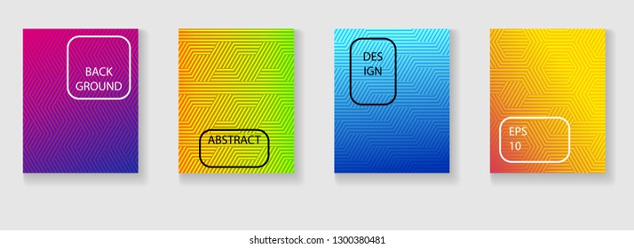 Diseño de cubiertas mínimas con gradiente. Fondo abstracto geométrico colorido.