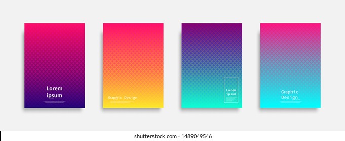 Halftone colorful design geometric