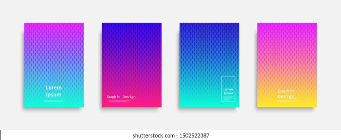 Minimal covers design. Halftone dots colorful design. Future geometric patterns. Eps10 vector.