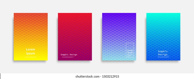 Minimal covers design. Halftone dots colorful design. Future geometric patterns. Eps10 vector.