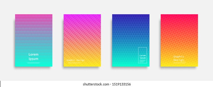 Minimal covers design. Halftone dots colorful design. Future geometric patterns. Eps10 vector.