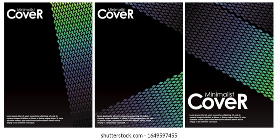 Minimale Deckengestaltung. Halftone hat buntes Design. Zukünftige geometrische Muster