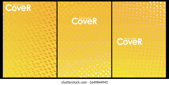 Minimal covers design. Halftone dots colorful design. Future geometric patterns
