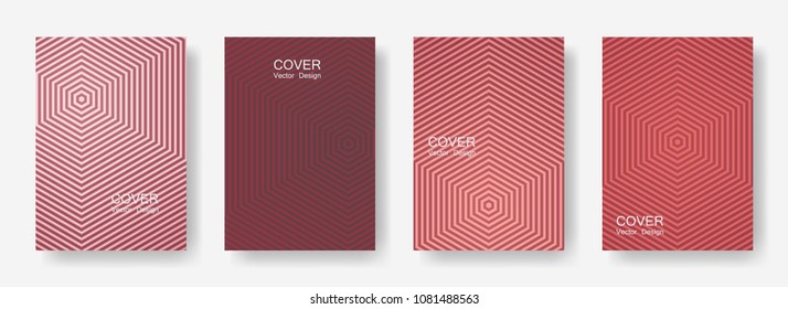 Minimal covers design with hexagon lines. Geometric halftone gradient backgrounds.  Catalogs Eps10 vector. Future geometric patterns with hexagon shape. Halftone lines texture backgrounds.