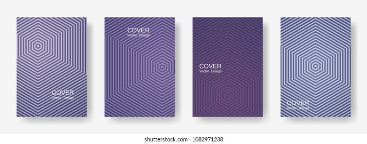 Minimal covers design with hexagon lines. Geometric halftone gradients.  Dynamic Eps10 vector. Future geometric patterns with hexagon shape. Halftone lines texture backgrounds.