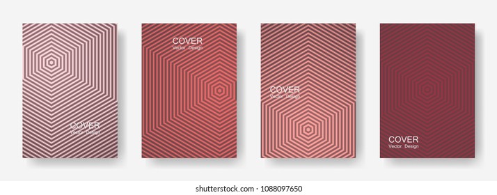 Minimal covers design with hexagon lines. Geometric halftone gradients.  Hipster Eps10 vector. Future geometric patterns with hexagon shape. Halftone lines texture backgrounds.
