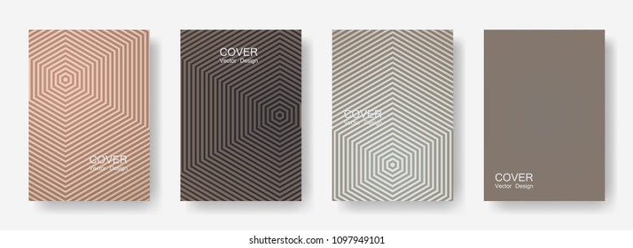 Minimal covers design with hexagon lines. Geometric halftone gradient backgrounds.  Blank Eps10 vector. Future geometric patterns with hexagon shape. Halftone lines texture backgrounds design.