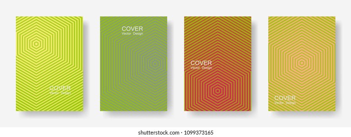 Minimal covers design with hexagon lines. Geometric halftone gradients.  Stylish Eps10 vector. Future geometric patterns with hexagon shape. Halftone lines texture backgrounds design.