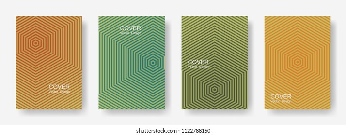 Minimal covers design with hexagon lines. Geometric halftone gradient backgrounds.  Creative Eps10 vector. Future geometric patterns with hexagon shape. Halftone lines texture backgrounds.