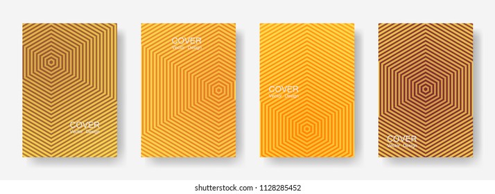 Minimal covers design with hexagon lines. Geometric halftone gradient backgrounds.  Corporate Eps10 vector. Future geometric patterns with hexagon shape. Halftone lines texture backgrounds design.