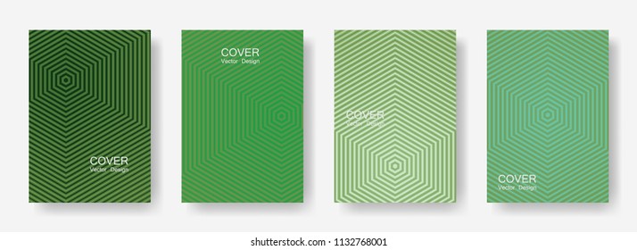 Minimal covers design with hexagon lines. Geometric halftone gradients.  Striped Eps10 vector. Future geometric patterns with hexagon shape. Halftone lines texture backgrounds.