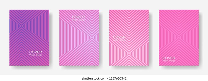 Minimal covers design with hexagon lines. Geometric halftone gradients.  Catalogs Eps10 vector. Future geometric patterns with hexagons. Halftone lines texture backgrounds design.