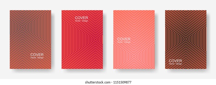 Minimal covers design with hexagon lines. Geometric halftone gradients.  Stylish Eps10 vector. Future geometric patterns with hexagons. Halftone lines texture backgrounds design.