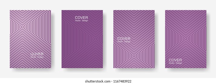 Minimal covers design with hexagon lines. Geometric halftone gradients.  Laconic Eps10 vector. Future geometric patterns with hexagon shape. Halftone lines texture backgrounds.