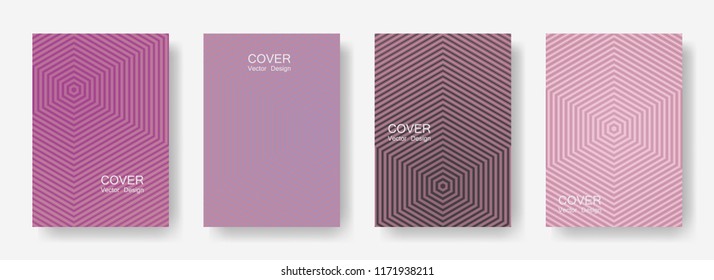 Minimal covers design with hexagon lines. Geometric halftone gradient backgrounds.  Bright Eps10 vector. Future geometric patterns with hexagons. Halftone lines texture backgrounds.
